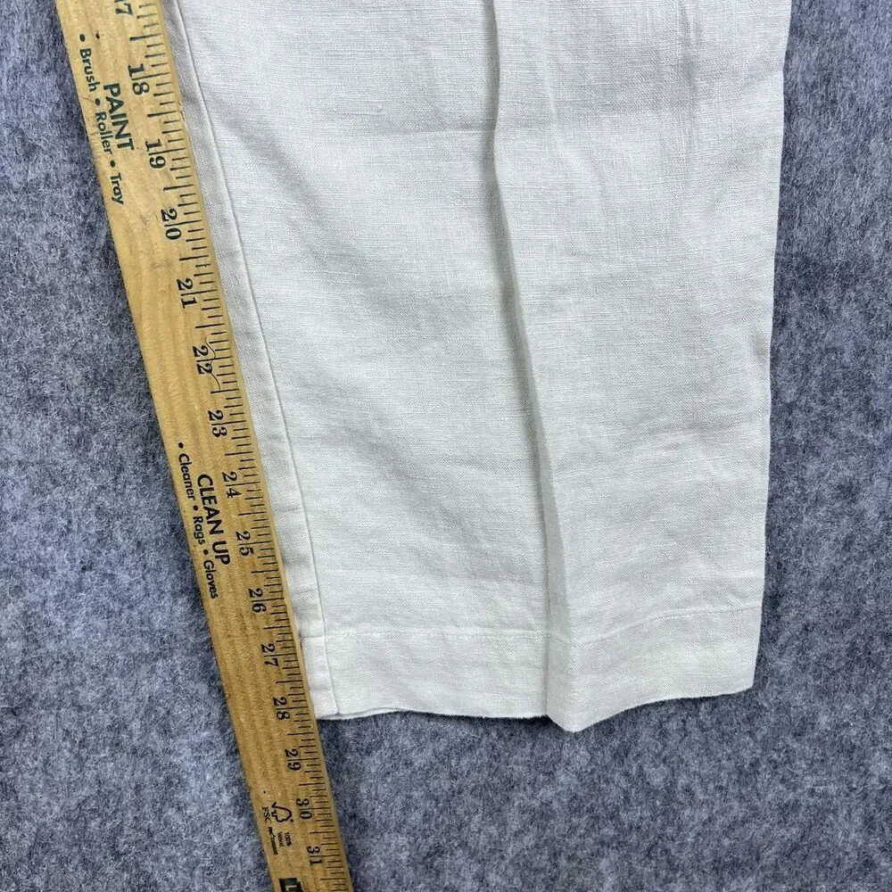 Jos A Bank Men's Travelers Pants 100% Linen Straight Leg Tan Khaki Size 38x30